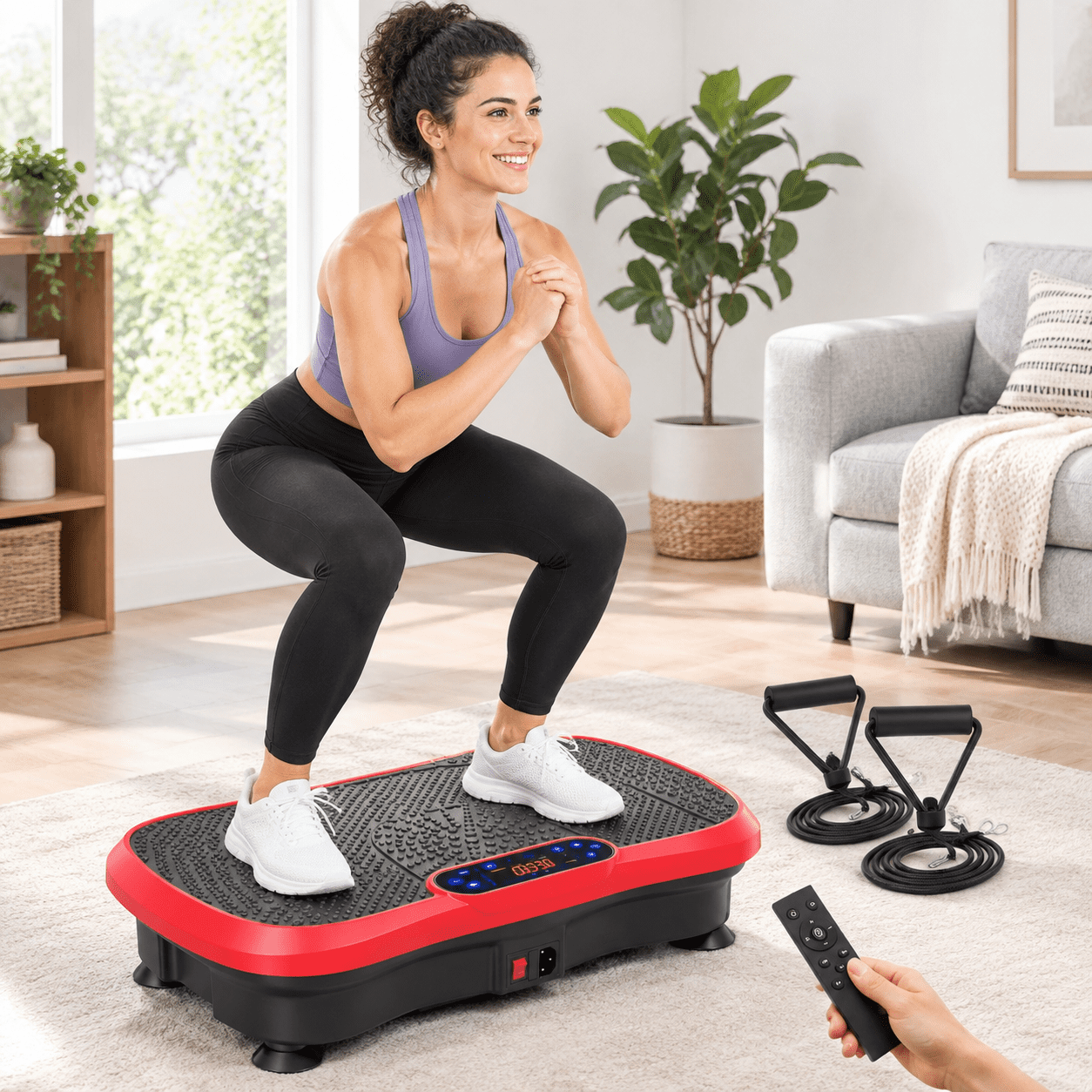 BT.PRO.RED Vibrating Platform Exercise Machine Fitness Body Workout ...
