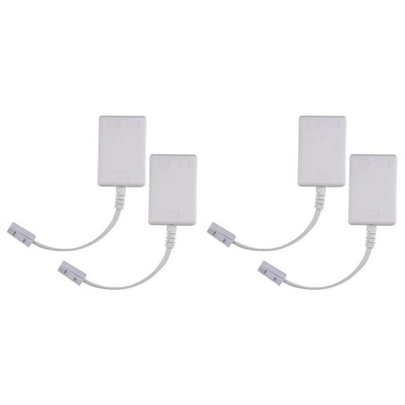 BT Plug to ADSL RJ11 Broadband Internet Microfilter Splitter 4 Pack, BT Male to BT & RJ11 Female for Landline Modem