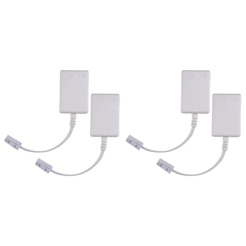 BT Plug to ADSL RJ11 Broadband Internet Microfilter Splitter 4 Pack, BT Male to BT & RJ11 Female for Landline Modem