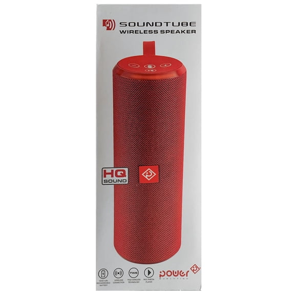BT-Power Evolution Soundtube Bluetooth Wireless TWS Speaker - Red