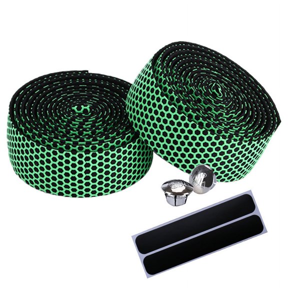 BT Road Bike Handle Bar Tape Cycling Breathable Handlebar Tape Strap Anti Slip Handle Belt Gradient RB Bar Wrap,Green