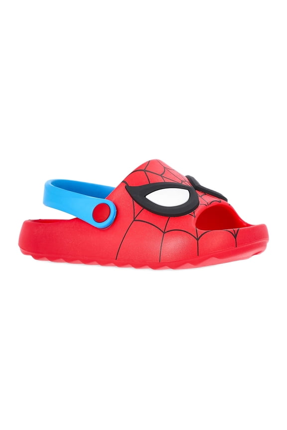 Spider Man Toddler Boys Slide Sandals with Back Strap