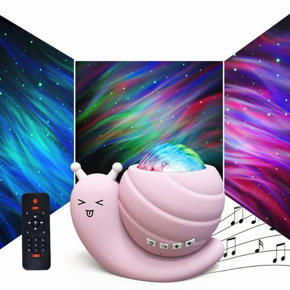 BT Speaker Night Light, Snail Starry Sky Projector Lamp, Creative Gift for Bedroom, Aurora Projection Light, Atmosphere Lamp, Relaxing Music, Suitable for All Ages