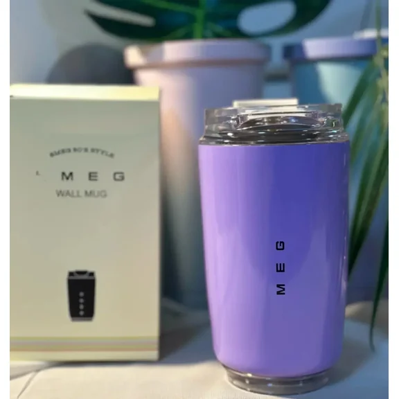 BT Thermos Cup Milky White Coffee Mug Car Insulated Water Bottle Travel Stainless Steel Vacuum Flasks Drinking Kettle,purple