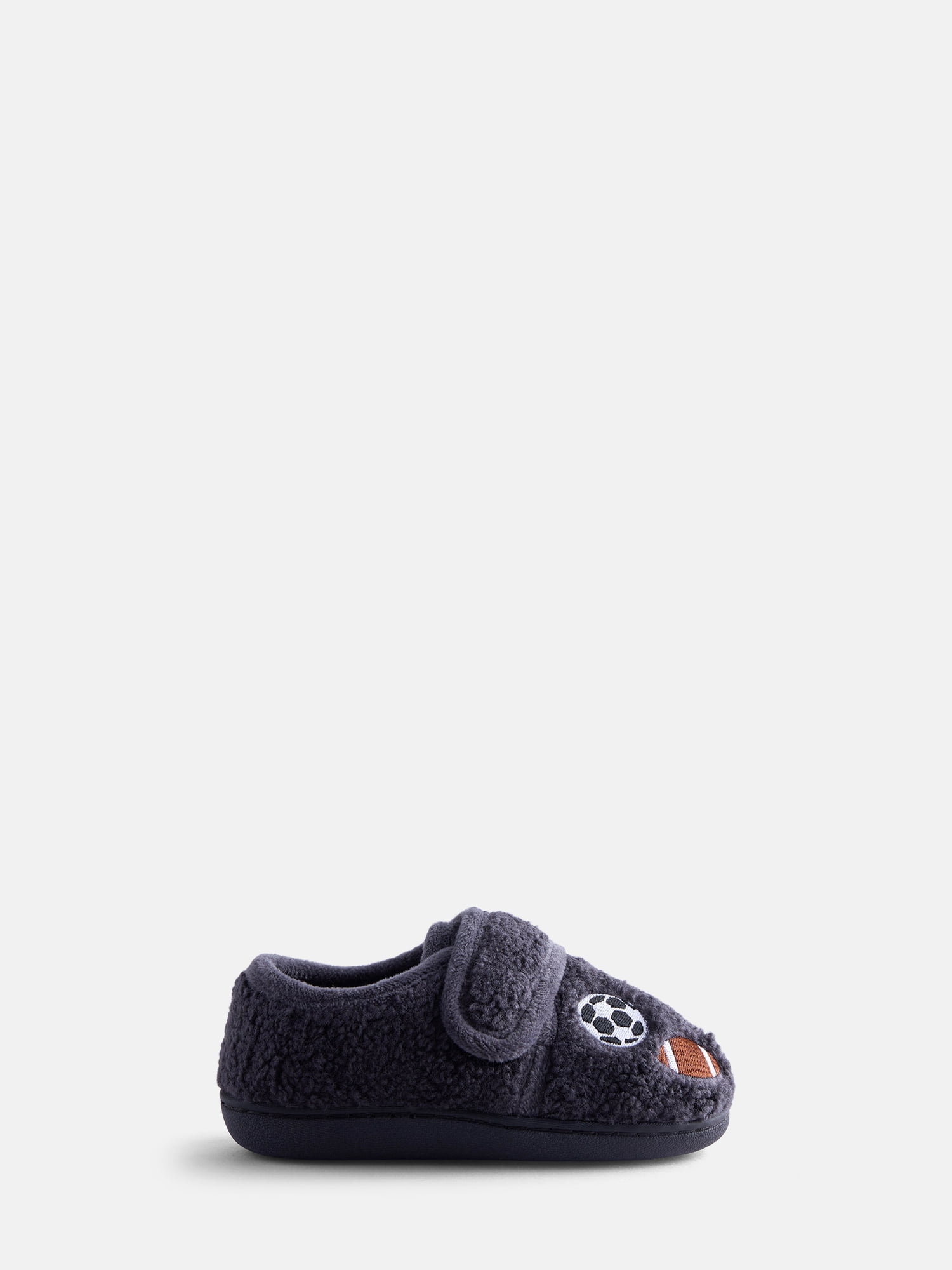 Wonder Nation Baby and Toddler Boys Embroidered Slippers