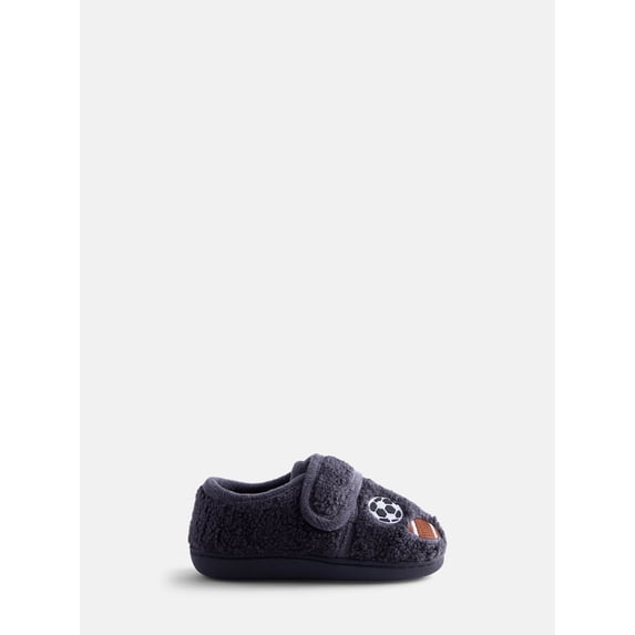 Wonder Nation Toddler Boys Embroidered Sports Balls Slippers