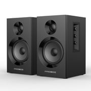 BT16 Active Bookshelf Speakers 3.5" Woofer with 1" Tweeter, 60W RMS-Bluetooth 5.3, Built-in 24bit DAC Dynamic 3D 2.0 Surround Sound, Computer Gaming PC Speakers - Black