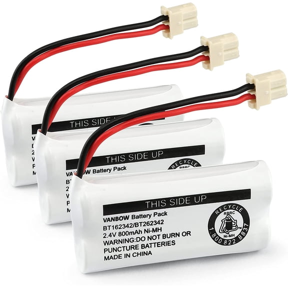 BT183342 BT283342 BT166342 BT266342 BT162342 BT262342 Cordless Phone Battery Compatible with CS6114 CS6419 CS6719 EL52300 CL80112 CS6719-2 Cordless Handsets (Pack 3)