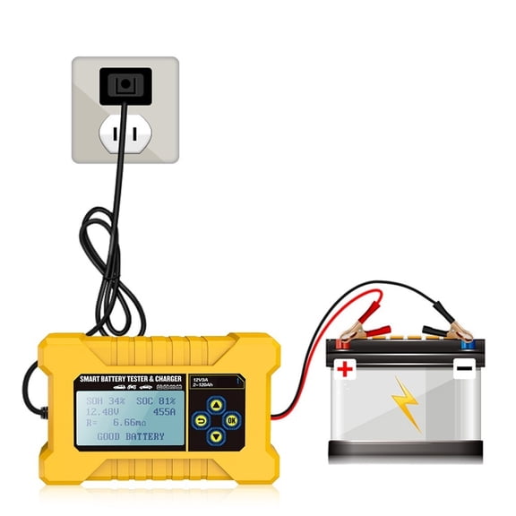 BT380 12V CCA2400 Car Battery Tester Battery Charger Tester Analyzer Vehicle Power Bank ,Fast and Accurate Precise