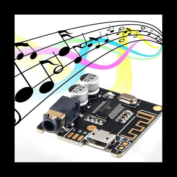 BT5.0 Audio Receiver+AUX Audio Cable Kit MP3 Decoder Lossless Car Speaker Audio Amplifier Board Module