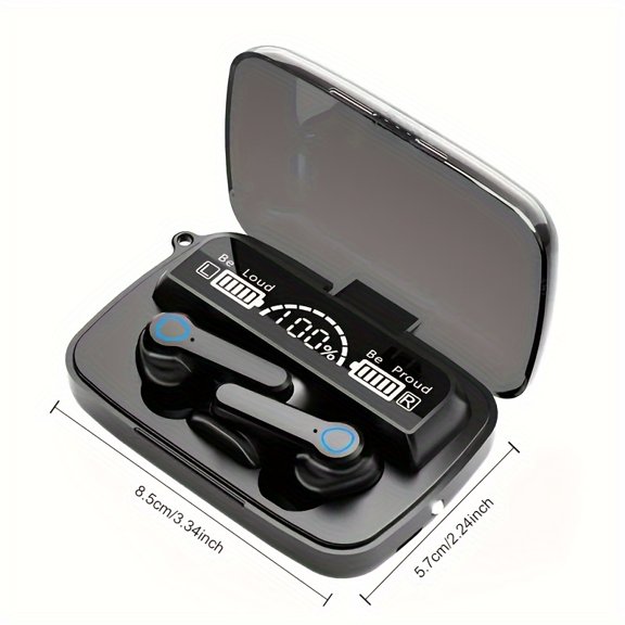 BT5.3 Gaming Earbuds, Low Latency, Noise-Canceling Mic & HiFi Sound, Power Display, USB-C Charge & App Control for PC & Phones