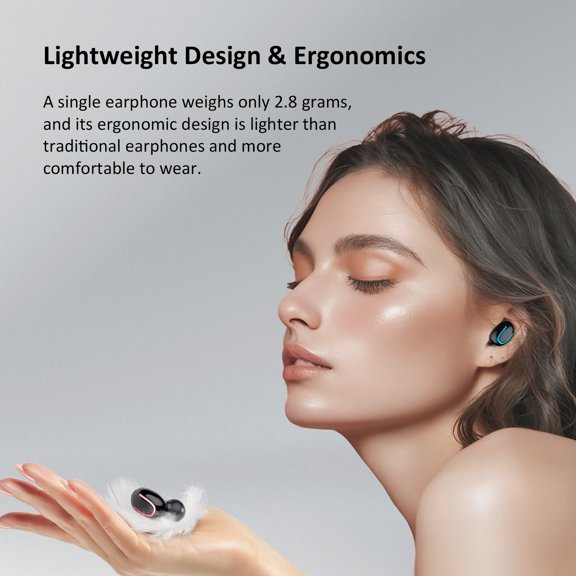 BT5.4 TWS In-Ear Earbuds with Mic & LED Display, Compatible with iOS & Android, for Sports & Daily Use