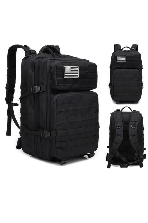 BT53, Military Tactical Bag, Best for Hunting, Camping, Sports & Gym, water proof 900D Oxford Material with Adjustable Strap (Black)