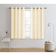 thumbnail image 1 of BT564-63 BEIGE JACQUARD WINDOW CURTAIN WITH 8 GROMMETS W/MICROFIBER BACK 52X63IN, 1 of 1