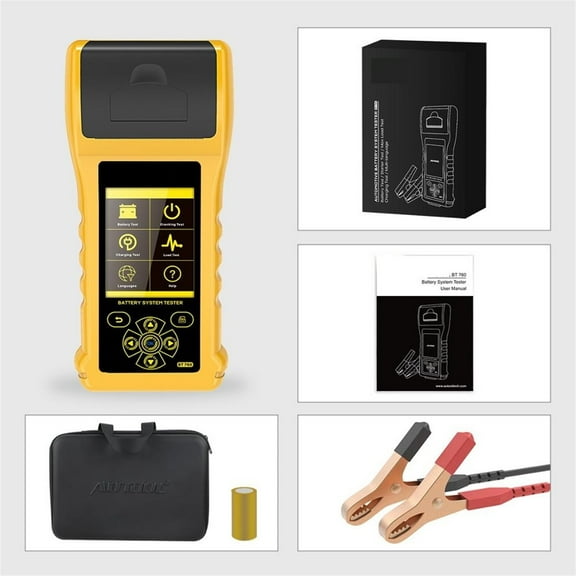 BT760 Car Battery Tester Analyzer 12V 24V Auto Cranking Charging Test Tool With Printer Diagnostic For Truck Motorcycle ,Fast and Accurate Precise