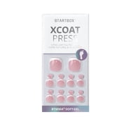 BTArtbox Press On Toenails - Timeless Grace, Square, Lamp-Curable, 4-Week Wear, Easy-to-Apply, 30 Count All-in-One Kit