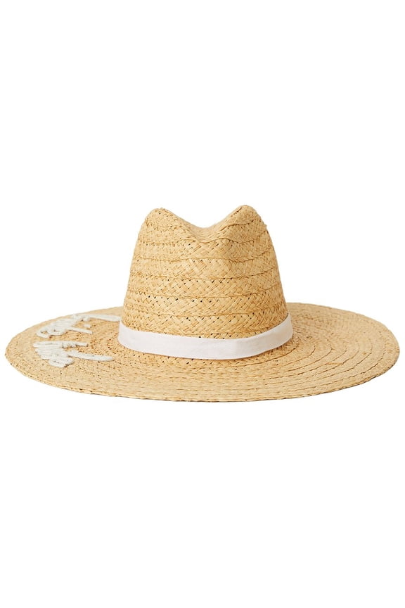 BTB Los Angeles Bride Tribe Straw Hat, l, Brown