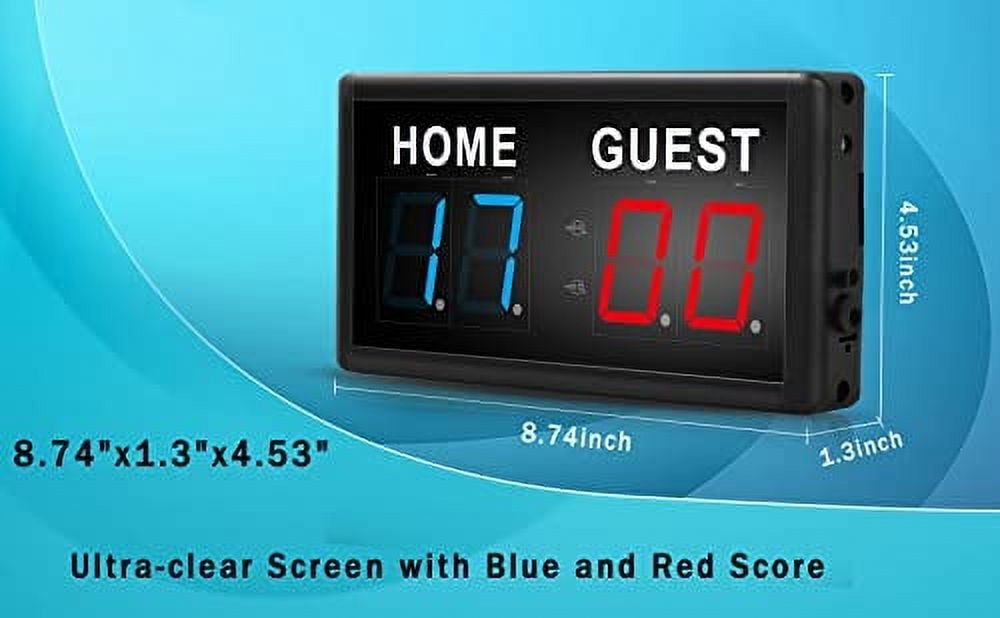 BTBSIGN Score Keeper Portable Led Digital Electronic Scoreboard with ...