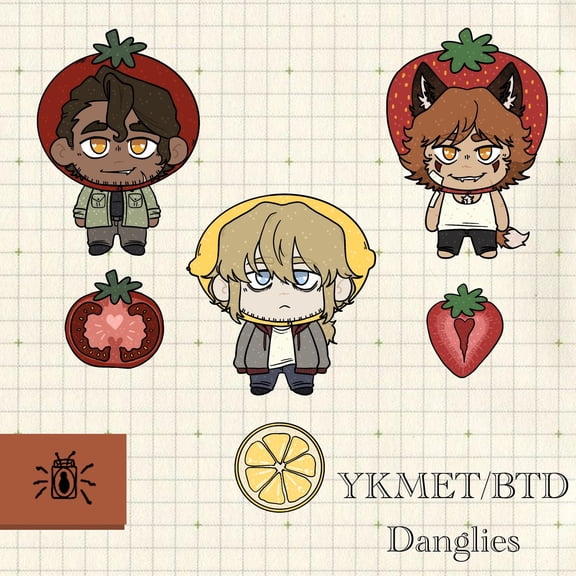 BTD/YKMET Fruit Dangle Keychain (1 keychain)