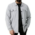 thumbnail image 1 of BTDECLAR Mens Button Down Shirts Long Sleeve Solid Color Fashion Waffle Textured Shirt Jacket Fall Casual Lightweight Jacket, 1 of 7