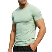 BTDECLAR Mens Workout Shirts Short Sleeve Crewneck Casual Breathable Athletic T-Shirts Stretchy Lightweight Workout Gym Running Tops M-4XL