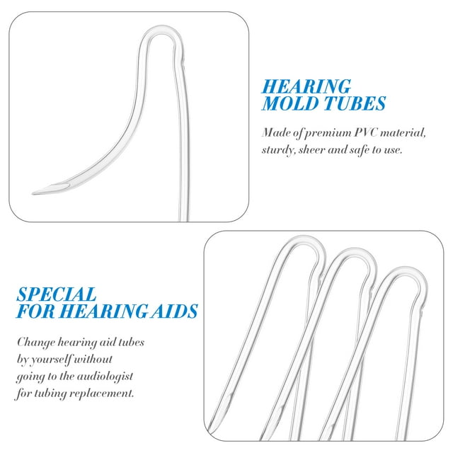 BTE Preformed Tubes 4pcs Preformed BTE Earmold Tubes Hearing Amplifier