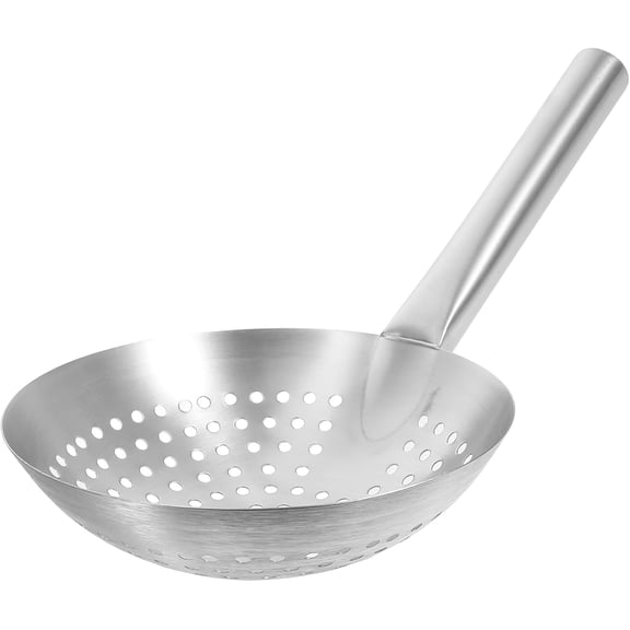 BTEPSGA 8.5" Stainless Steel Skimmer Spoon Slotted Strainer Ladle Fine Mesh Wire Oil Filter Mandarin Colander Scoop for Kitchen Cooking