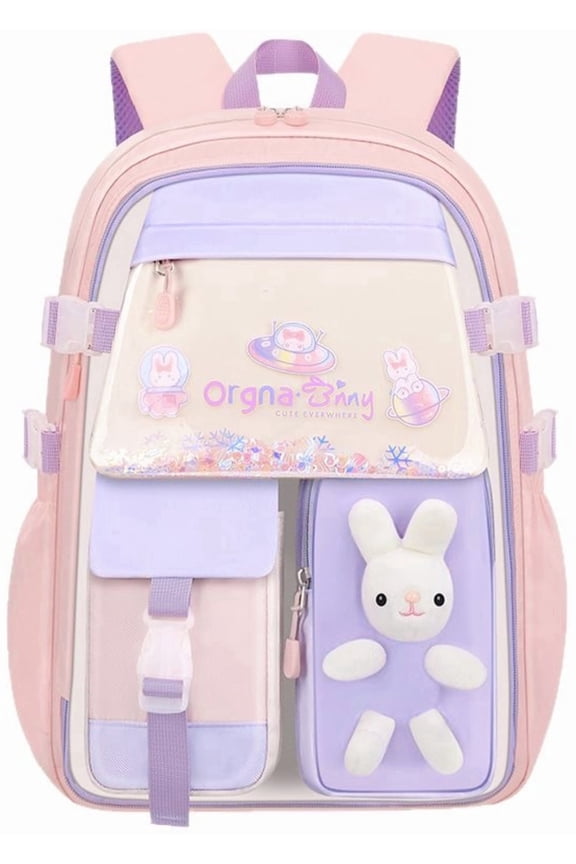 Bunny Backpack, Kawaii  Backpack Cute Sequin Bag, Back Protection Lightweight Backpack,Pink