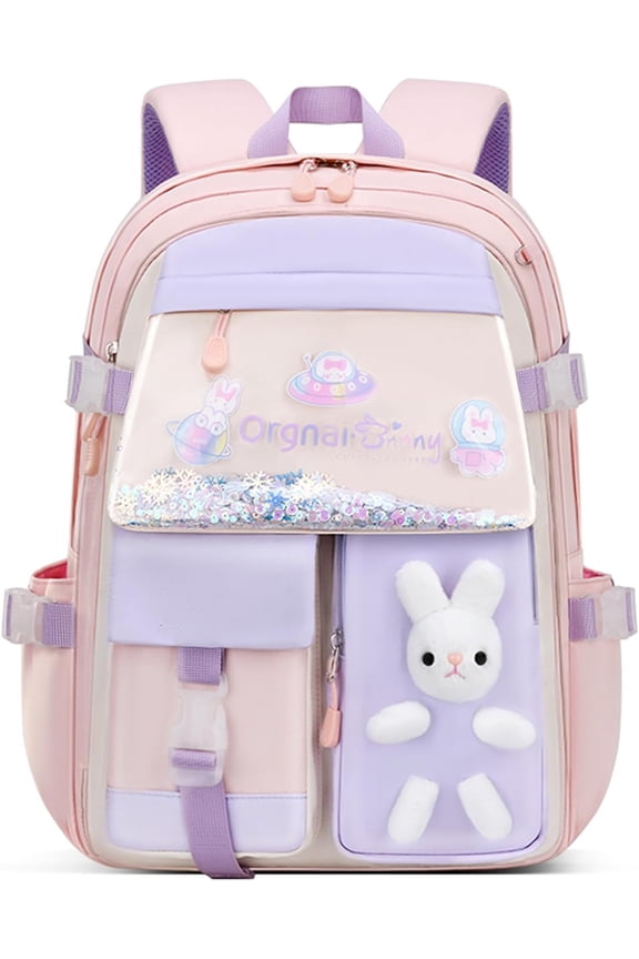 Bunny Backpack, Kawaii Backpack Cute Sequin Bag, Back Protection Lightweight Backpack