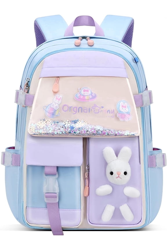 Bunny Backpack, Kawaii  Backpack Cute Sequin Bag, Back Protection Lightweight Backpack,Blue