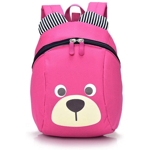 BTEPSGA Cute Bear Small Backpack With Leash Backpack Bag  Mini Size,Pink