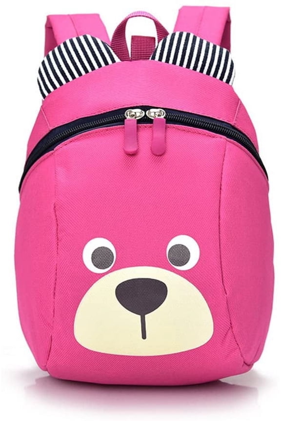 Cute Bear Small Backpack With Leash Backpack Bag  Mini Size,Pink