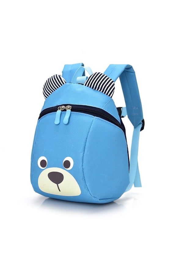 Cute Bear Small Backpack With Leash Backpack Bag Mini Size,Blue