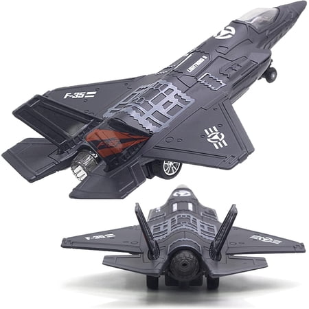 BTEPSGA Aircraft Model Toy, Die-cast Metal Plane Pull-Back Toy Plane With Light & Sound Effects