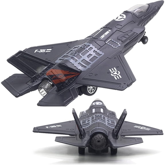 BTEPSGA Aircraft Model Toy, Die‑cast Metal Plane Pull‑Back Toy Plane With Light & Sound Effects