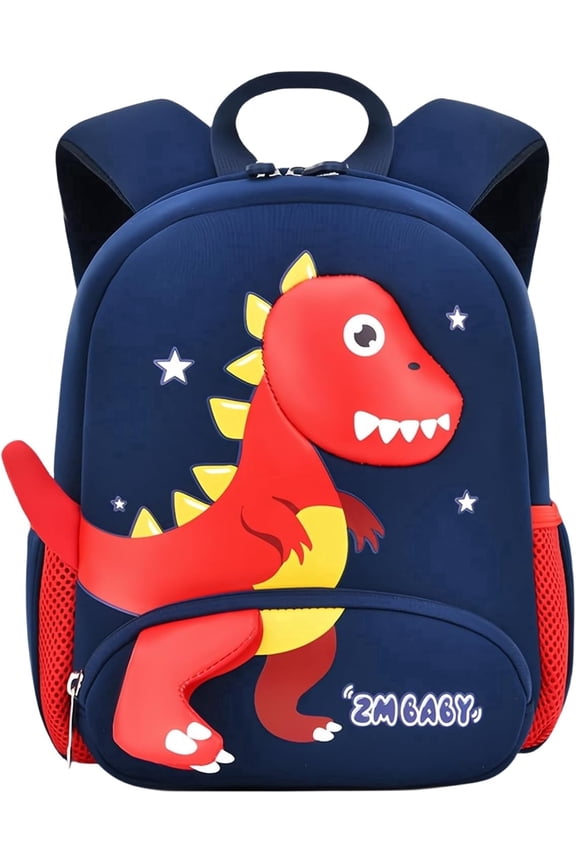 Large Dinosaur Backpack Anti-lost Cute Backpacks with Safety Leash Waterproof Backpack Daypack Travel Bag,Blue Red