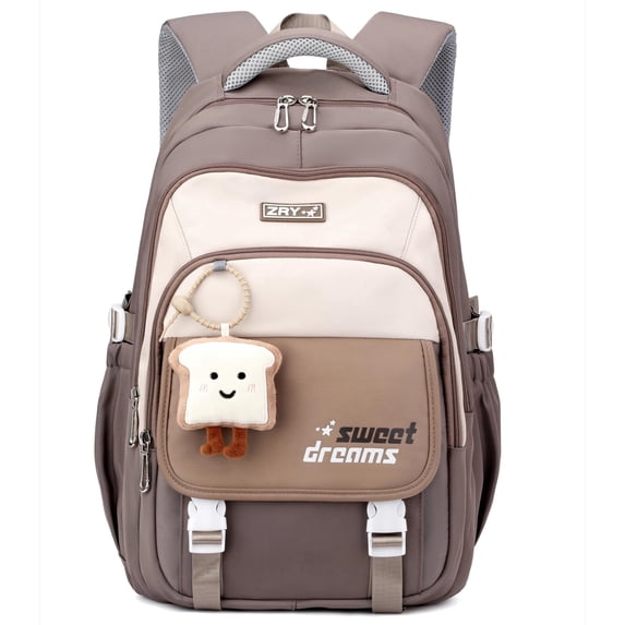 BTEPSGA Large Laptop Backpack for Teen Aesthetic Schoolbag Middle School Backpack travel daypack,Khaki