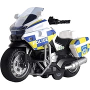 BTEPSGA Police Motorcycle Toy - Pull Back Toy Motorcycle with Sound and Light Toy,Toy Motorcycles,White