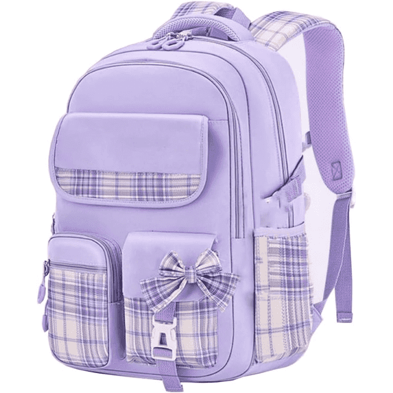 BTEPSGA School Backpack, Bookbags Back Pack School Bag Cute Stylish Plaid Backpack