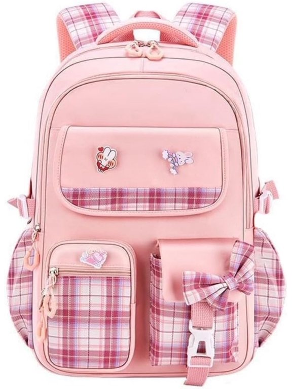 School Backpack, Bookbags Back Pack School Bag Cute Stylish Plaid Backpack