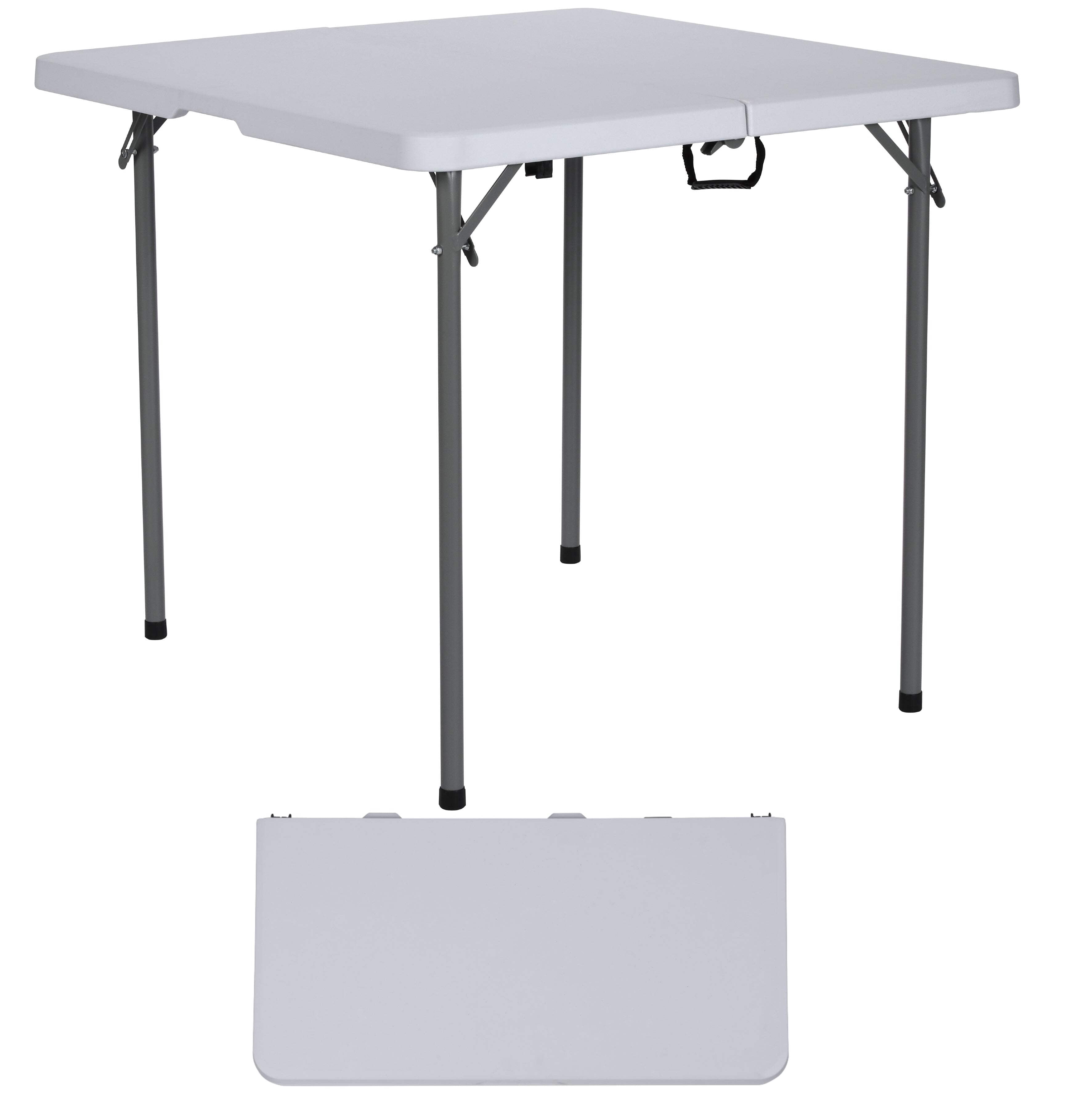 BTExpert 34" Square Folding Card Table Fold in Half Utility Commercial ...