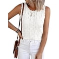 thumbnail image 1 of BTFBM Crochet Tops for Women Sleeveless Knit Sweater Vest Tank Top Summer Spring Cover Ups Beach Vacation Clothes, 1 of 10