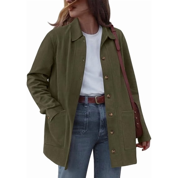 BTFBM Faux Suede Jacket Women Fall Fashion Leather Jackets Long Sleeve Button Down Winter Coats Shackets Outerwear