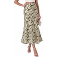 thumbnail image 1 of BTFBM Maxi Skirts for Women Summer Spring Boho Lightweight A Line High Waisted Wedding Guest Party Silk Midi Skirt, 1 of 9