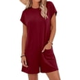 thumbnail image 1 of BTFBM Rompers for Women Summer Casual Dressy One Piece Shorts Tshirt Pants Jumpsuit Beach Vacation Clothes Outfit, 1 of 9