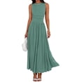 thumbnail image 1 of BTFBM Summer Maxi Dresses for Women Spring Sleeveless Casual Ruched High Waisted Long Sundress Flowy Beach Dress, 1 of 9
