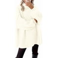 thumbnail image 1 of BTFBM Sweaters for Women Fall Long Sleeve Mock Neck Cable Knit Oversized Sweater Pullover Tops Thick Winter Clothes, 1 of 9