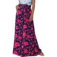 thumbnail image 1 of BTFBM Women Casual High Waist Wide Leg Pants Spring Summer Long Palazzo Pants Pocket Lounge Beach Vacation Clothes, 1 of 7