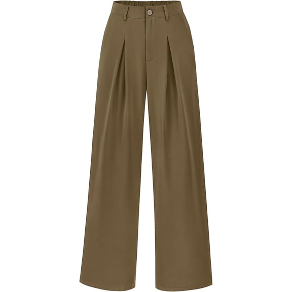 BTFBM Women High Waist Palazzo Pants Spring Casual Wide Leg Trousers Loose Work Office Business Suit Pant Pockets