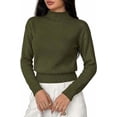 thumbnail image 1 of BTFBM Women’s Long Sleeve Sweaters Mock Neck Tops | Lightweight Knit Pullover Sweater,Basic Classic Daily Wear Fall Fashion,Winter Layer Clothes,Business Casual Outfits, 1 of 8